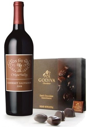 Dark Godiva Chocolate and Napa Valley Cabernet Wine