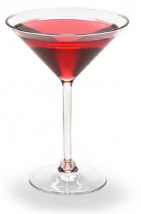 Valentines Day dark chocolate cherry martini