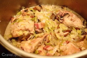 Coq-au-Riesling-cooked in Sitram Pressure Cooker