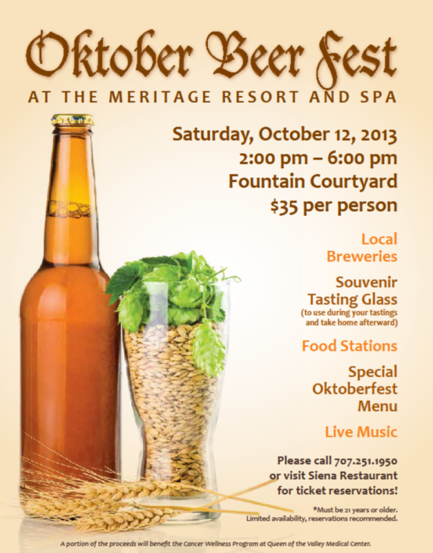 Oktober Brew Fest at The Meritage Resort and Spa in Napa
