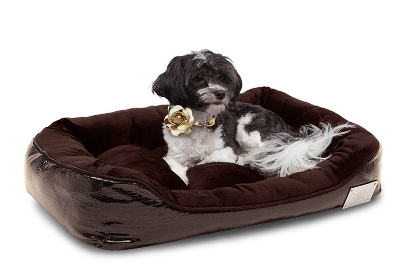 Lazybonezz-faux-croc-luxury-dog-bed